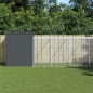 vidaXL Hundehütte mit Auslauf Anthrazit 214x865x181cm Verzinkter Stahl vidaXL Hundehütte mit Auslauf Anthrazit 214x865x181cm Verzinkter Stahl