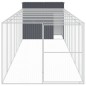 vidaXL Hundehütte mit Auslauf Anthrazit 214x865x181cm Verzinkter Stahl vidaXL Hundehütte mit Auslauf Anthrazit 214x865x181cm Verzinkter Stahl