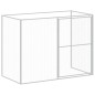 vidaXL Hundehütte mit Auslauf Hellgrau 214x1069x181cm Verzinkter Stahl vidaXL Hundehütte mit Auslauf Hellgrau 214x1069x181cm Verzinkter Stahl