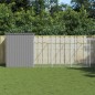 vidaXL Hundehütte mit Auslauf Hellgrau 165x1271x181cm Verzinkter Stahl vidaXL Hundehütte mit Auslauf Hellgrau 165x1271x181cm Verzinkter Stahl