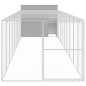 vidaXL Hundehütte mit Auslauf Hellgrau 214x1069x181cm Verzinkter Stahl vidaXL Hundehütte mit Auslauf Hellgrau 214x1069x181cm Verzinkter Stahl