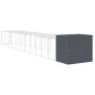vidaXL Hundehütte mit Auslauf Anthrazit 214x1273x181 cm Stahl Verzinkt vidaXL Hundehütte mit Auslauf Anthrazit 214x1273x181 cm Stahl Verzinkt