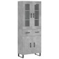 Highboard Betongrau 69,5x34x180 cm Holzwerkstoff Highboard Betongrau 69,5x34x180 cm Holzwerkstoff
