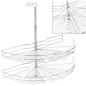 vidaXL 2-stufiger Küchen-Drahtkorb Silbern 180 Grad 85x44x80 cm vidaXL 2-stufiger Küchen-Drahtkorb Silbern 180 Grad 85x44x80 cm