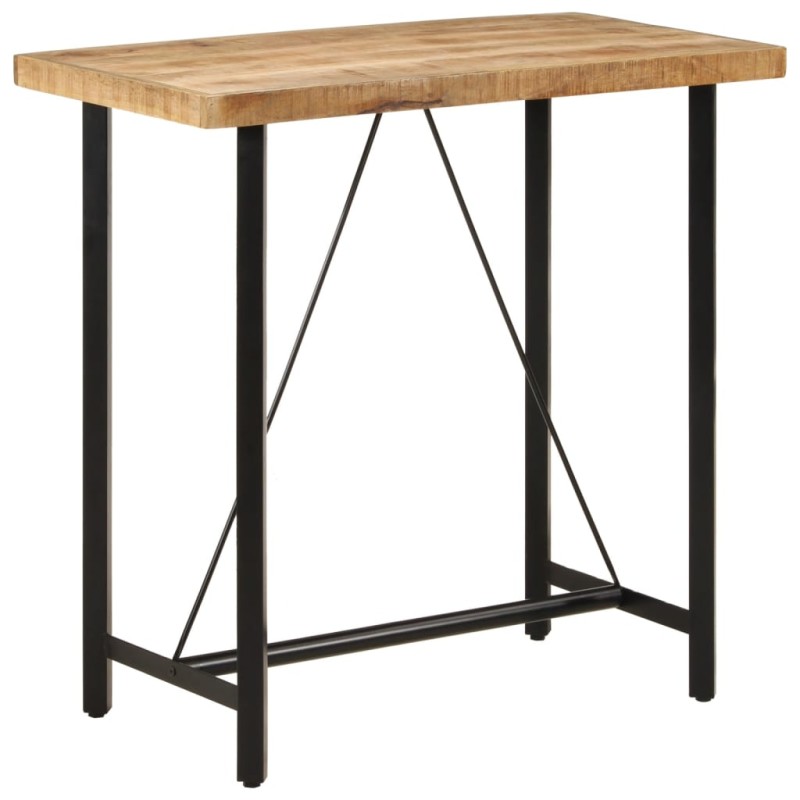 vidaXL Bartisch 110x55x107 cm Massivholz Mango und Eisen vidaXL Bartisch 110x55x107 cm Massivholz Mango und Eisen