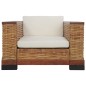 vidaXL Sessel mit Auflagen Braun Natur Rattan vidaXL Sessel mit Auflagen Braun Natur Rattan