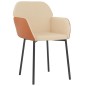 vidaXL Esszimmerstühle 2 Stk. Creme Stoff und Kunstleder vidaXL Esszimmerstühle 2 Stk. Creme Stoff und Kunstleder
