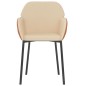 vidaXL Esszimmerstühle 2 Stk. Creme Stoff und Kunstleder vidaXL Esszimmerstühle 2 Stk. Creme Stoff und Kunstleder