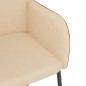 vidaXL Esszimmerstühle 2 Stk. Creme Stoff und Kunstleder vidaXL Esszimmerstühle 2 Stk. Creme Stoff und Kunstleder