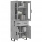Highboard Betongrau 69,5x34x180 cm Holzwerkstoff Highboard Betongrau 69,5x34x180 cm Holzwerkstoff