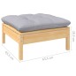 vidaXL 13-tlg. Garten-Lounge-Set mit Grauen Kissen Kiefernholz vidaXL 13-tlg. Garten-Lounge-Set mit Grauen Kissen Kiefernholz