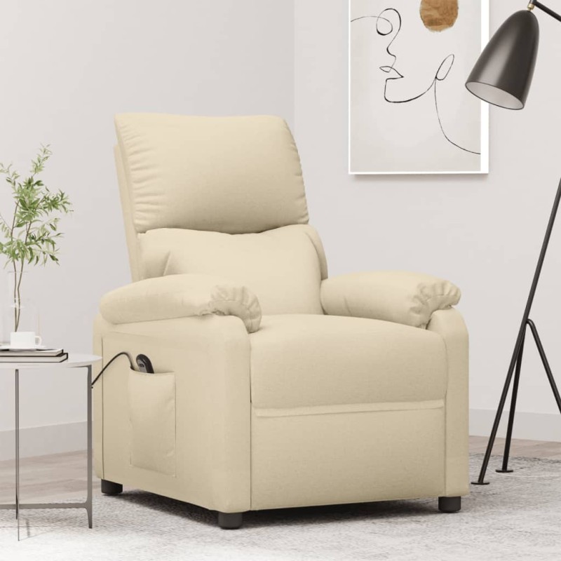 vidaXL Aufstehsessel Creme Stoff vidaXL Aufstehsessel Creme Stoff