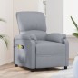 vidaXL Massagesessel mit Aufstehhilfe Hellgrau Stoff vidaXL Massagesessel mit Aufstehhilfe Hellgrau Stoff