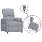 vidaXL Massagesessel mit Aufstehhilfe Hellgrau Stoff vidaXL Massagesessel mit Aufstehhilfe Hellgrau Stoff