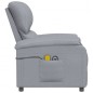 vidaXL Massagesessel mit Aufstehhilfe Hellgrau Stoff vidaXL Massagesessel mit Aufstehhilfe Hellgrau Stoff