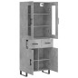 Highboard Betongrau 69,5x34x180 cm Holzwerkstoff Highboard Betongrau 69,5x34x180 cm Holzwerkstoff