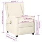 vidaXL Ohrensessel mit Massagefunktion Creme Kunstleder vidaXL Ohrensessel mit Massagefunktion Creme Kunstleder