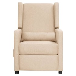 vidaXL Massagesessel Creme Stoff