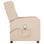 vidaXL Massagesessel Creme Stoff vidaXL Massagesessel Creme Stoff