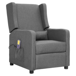 vidaXL Massagesessel Hellgrau Stoff