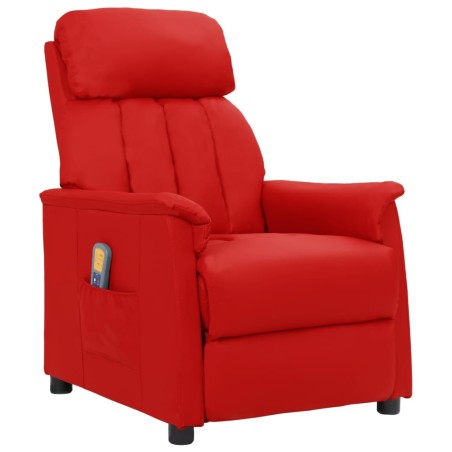 vidaXL Massagesessel Weinrot Kunstleder