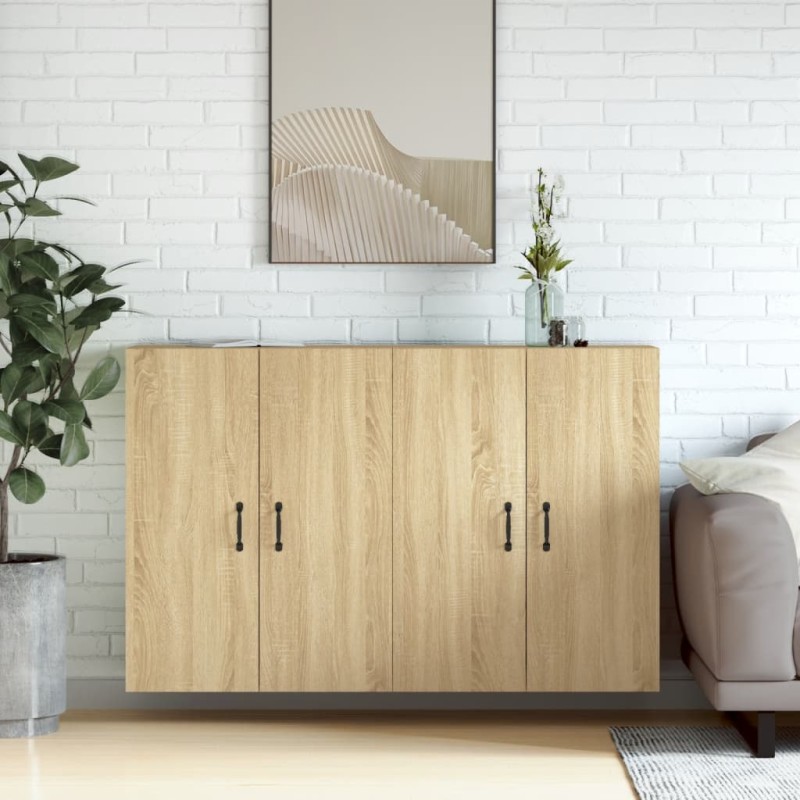 vidaXL Wandschränke 2 Stk. Sonoma-Eiche Holzwerkstoff vidaXL Wandschränke 2 Stk. Sonoma-Eiche Holzwerkstoff