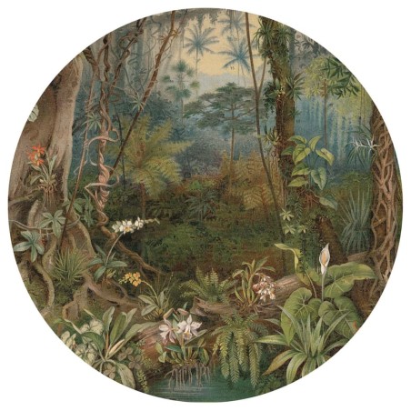 WallArt Fototapete In the Jungle Rund 142,5 cm