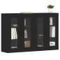 vidaXL Wandschränke 2 Stk. Schwarz Holzwerkstoff vidaXL Wandschränke 2 Stk. Schwarz Holzwerkstoff