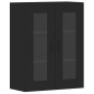 vidaXL Wandschränke 2 Stk. Schwarz Holzwerkstoff vidaXL Wandschränke 2 Stk. Schwarz Holzwerkstoff
