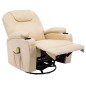 vidaXL Massage-Schaukelsessel Creme Kunstleder vidaXL Massage-Schaukelsessel Creme Kunstleder