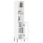 vidaXL Highboard Hochglanz-Weiß 34,5x34x180 cm Holzwerkstoff vidaXL Highboard Hochglanz-Weiß 34,5x34x180 cm Holzwerkstoff