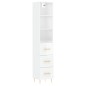 vidaXL Highboard Hochglanz-Weiß 34,5x34x180 cm Holzwerkstoff vidaXL Highboard Hochglanz-Weiß 34,5x34x180 cm Holzwerkstoff