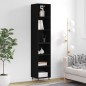 vidaXL Highboard Schwarz 34,5x32,5x180 cm Holzwerkstoff vidaXL Highboard Schwarz 34,5x32,5x180 cm Holzwerkstoff