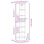 vidaXL Highboard Schwarz 34,5x32,5x180 cm Holzwerkstoff vidaXL Highboard Schwarz 34,5x32,5x180 cm Holzwerkstoff