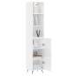 vidaXL Highboard Hochglanz-Weiß 34,5x34x180 cm Holzwerkstoff vidaXL Highboard Hochglanz-Weiß 34,5x34x180 cm Holzwerkstoff