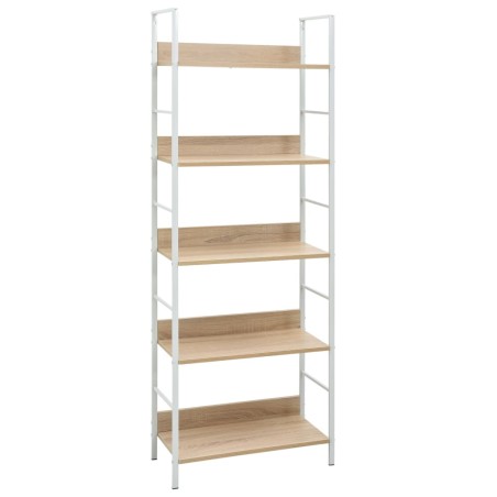 vidaXL Bücherregal 5 Regalböden Eiche 60x27,6x158,5 cm Holzwerkstoff