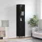 vidaXL Highboard Schwarz 34,5x34x180 cm Holzwerkstoff vidaXL Highboard Schwarz 34,5x34x180 cm Holzwerkstoff