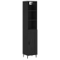 vidaXL Highboard Schwarz 34,5x34x180 cm Holzwerkstoff vidaXL Highboard Schwarz 34,5x34x180 cm Holzwerkstoff