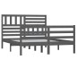 vidaXL Massivholzbett Grau 160x200 cm vidaXL Massivholzbett Grau 160x200 cm