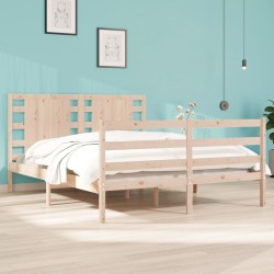 vidaXL Massivholzbett Kiefer 120x190 cm