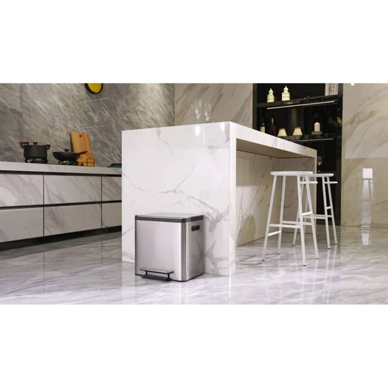 EKO Tretmülleimer EcoCasa 30 L Mattsilber EKO Tretmülleimer EcoCasa 30 L Mattsilber