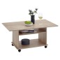 FMD Couchtisch mit Rollen Eichenbraun FMD Couchtisch mit Rollen Eichenbraun