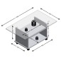 FMD Couchtisch mit Rollen Eichenbraun FMD Couchtisch mit Rollen Eichenbraun