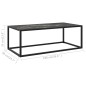 vidaXL Couchtisch Schwarz mit Schwarzem Glas in Marmor-Optik 100x50x35 vidaXL Couchtisch Schwarz mit Schwarzem Glas in Marmor-Optik 100x50x35
