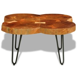 vidaXL Couchtisch 35 cm 4 Baumscheiben Massivholz 