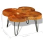 vidaXL Couchtisch 35 cm 4 Baumscheiben Massivholz vidaXL Couchtisch 35 cm 4 Baumscheiben Massivholz