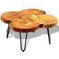 vidaXL Couchtisch 35 cm 4 Baumscheiben Massivholz vidaXL Couchtisch 35 cm 4 Baumscheiben Massivholz
