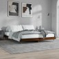 vidaXL Bettgestell Braun Eichen-Optik 150x200 cm Holzwerkstoff vidaXL Bettgestell Braun Eichen-Optik 150x200 cm Holzwerkstoff