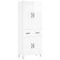 vidaXL Highboard Hochglanz-Weiß 69,5x34x180 cm Holzwerkstoff vidaXL Highboard Hochglanz-Weiß 69,5x34x180 cm Holzwerkstoff