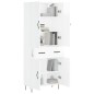 vidaXL Highboard Hochglanz-Weiß 69,5x34x180 cm Holzwerkstoff vidaXL Highboard Hochglanz-Weiß 69,5x34x180 cm Holzwerkstoff